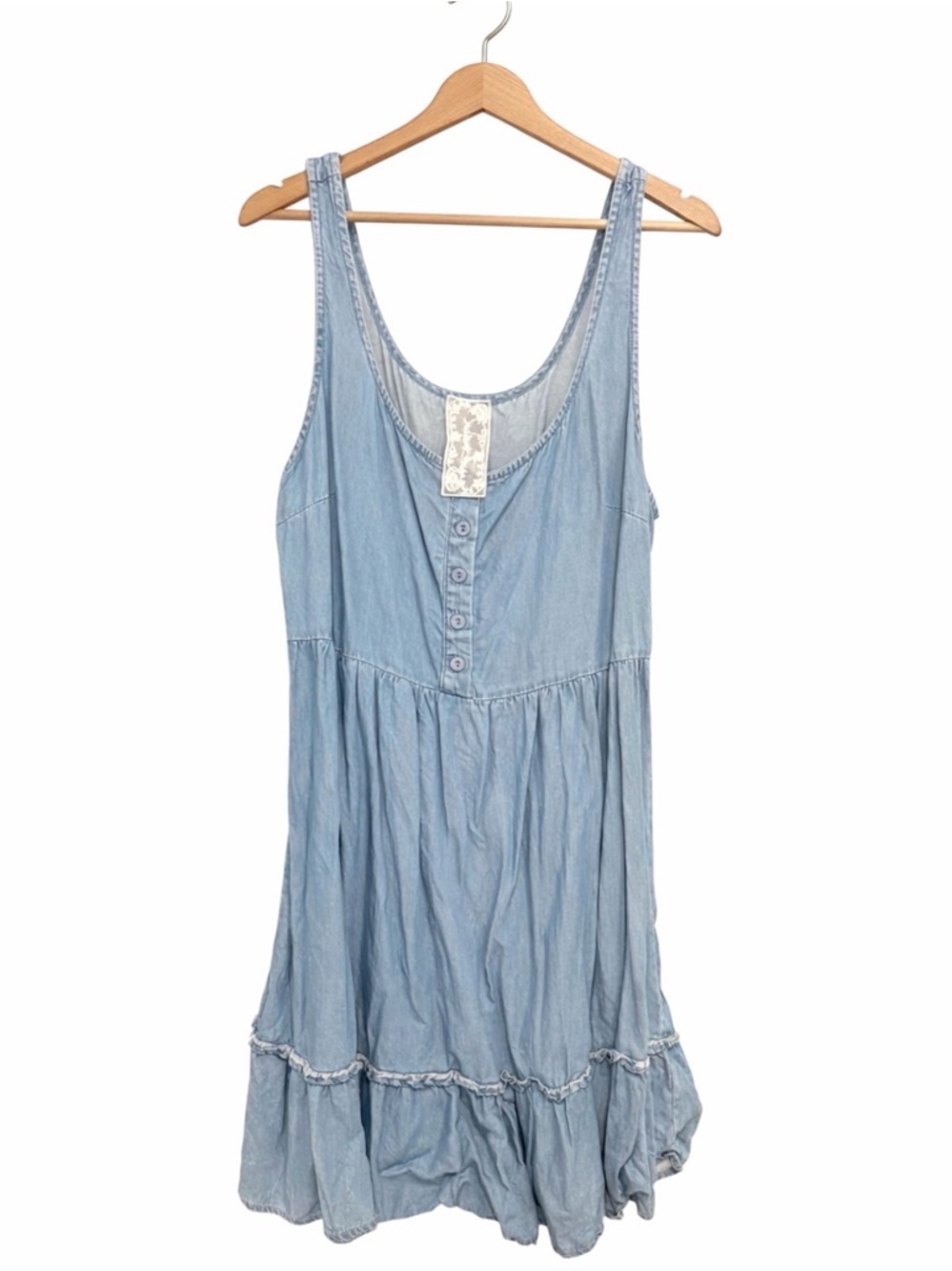 Free People Light Blue Chambray Tank Dress